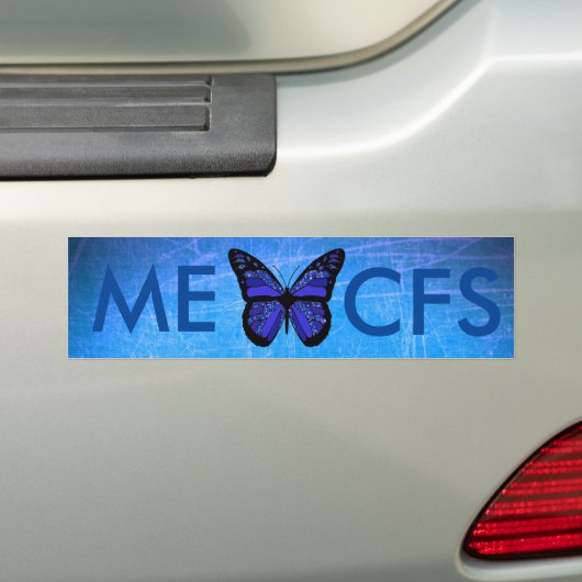 ME/CFS Blue Awareness Butterfly Bumpersticker (Op auto)