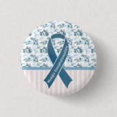 Me/CFS Blue Ribbon Awareness Button (Voorkant)