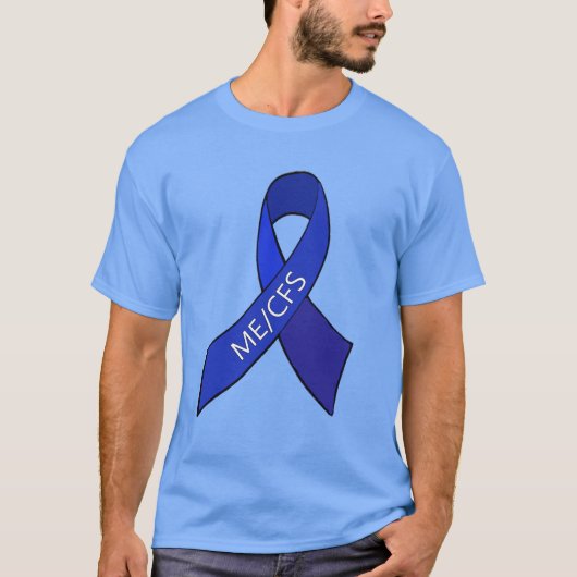 ME/CFS Chronic Fatigue Syndrome Awareness Ribbon T-shirt (Voorkant)