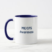 ME/CFS Chronisch vermoeidheidssyndroom bewustzijn Mok (Links)