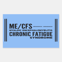 ME/CFS Chronisch vermoeidheidssyndroom bewustzijn Rechthoekige Sticker