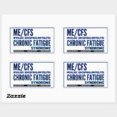 ME/CFS Chronische vermoeidheid Bewustzijn Blues Rechthoekige Sticker (Vel)