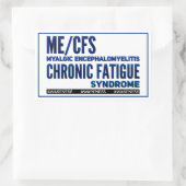 ME/CFS Chronische vermoeidheid Bewustzijn Blues Rechthoekige Sticker (Tas)