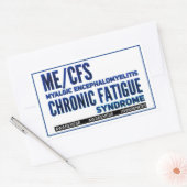 ME/CFS Chronische vermoeidheid Bewustzijn Blues Rechthoekige Sticker (Envelop)