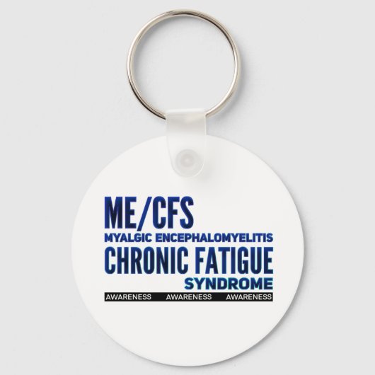 ME/CFS Chronische vermoeidheid Bewustzijn Blues Sleutelhanger (Voorkant)