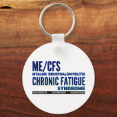 ME/CFS Chronische vermoeidheid Bewustzijn Blues Sleutelhanger (Achterkant)