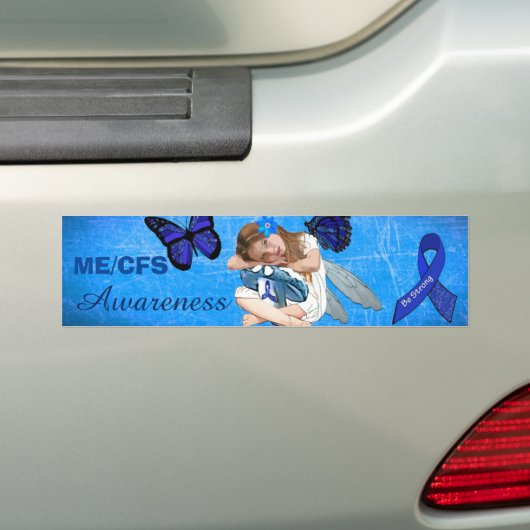 ME/CFS Chronische Vermoeidheid Kleine Meisje Engel Bumpersticker (Op auto)