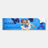 ME/CFS Chronische Vermoeidheid Kleine Meisje Engel Bumpersticker (Voorkant)