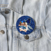 ME/CFS Engel Fairy Meisje Awareness Lint Ronde Button 7,6 Cm (In situ)