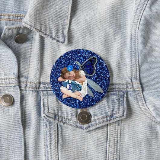 ME/CFS Engel Fairy Meisje Awareness Lint Ronde Button 7,6 Cm (In situ)