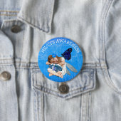 ME/CFS Engel Fairy Meisje Awareness Lint Ronde Button 7,6 Cm (In situ)