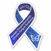 ME/CFS-ondersteuning en -bewustmaking Sticker (Voorkant)