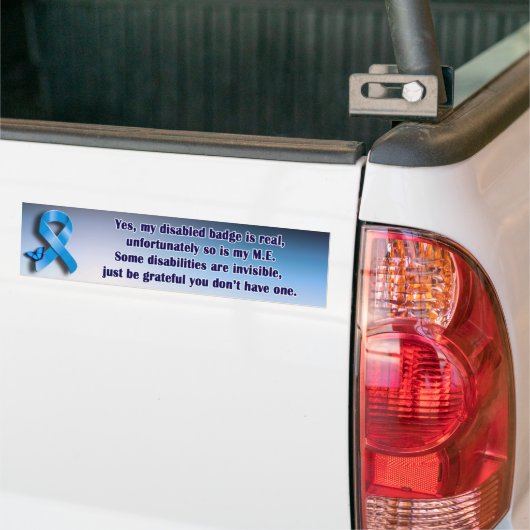 ME / CFS onzichtbare invaliditeits-bumpersticker Bumpersticker (Op Truck)