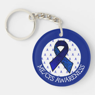 ME/CFS Syndrome Awareness Lint Classic Ronde St Sleutelhanger