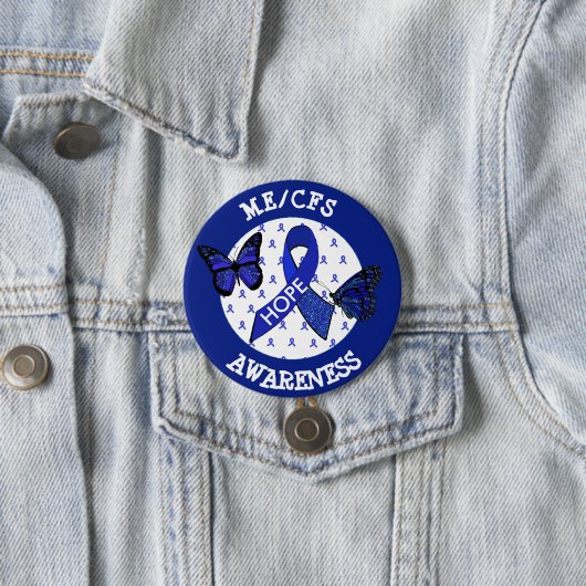 ME/CFS Syndrome Awareness Ribbon Button (In situ)