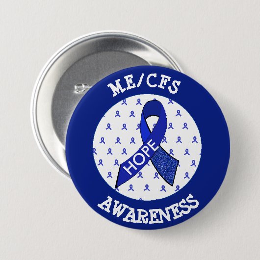 ME/CFS Syndrome Awareness Ribbon Button (Voorkant /achterkant)