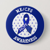 ME/CFS Syndrome Awareness Ribbon Button (Voorkant)
