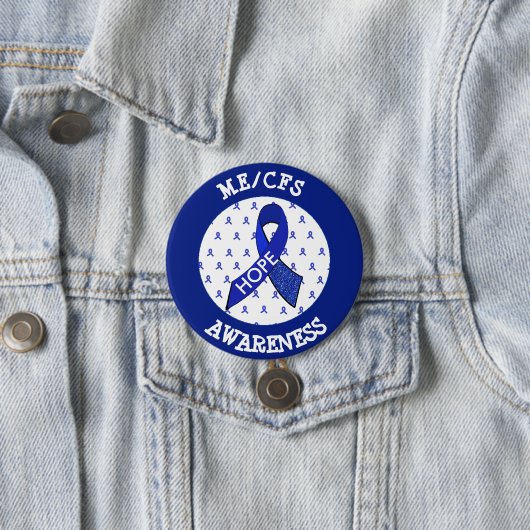 ME/CFS Syndrome Awareness Ribbon Button (In situ)