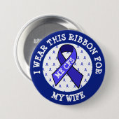 ME/CFS Syndrome Awareness Ribbon Button (Voorkant /achterkant)