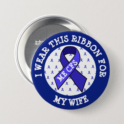 ME/CFS Syndrome Awareness Ribbon Button (Voorkant /achterkant)