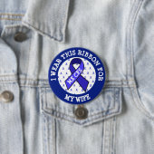 ME/CFS Syndrome Awareness Ribbon Button (In situ)
