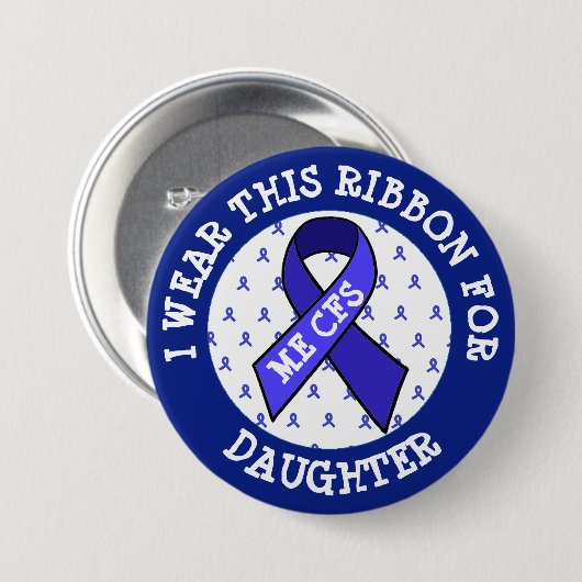 ME/CFS Syndrome Awareness Ribbon Button (Voorkant /achterkant)