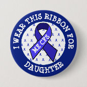 ME/CFS Syndrome Awareness Ribbon Button (Voorkant)