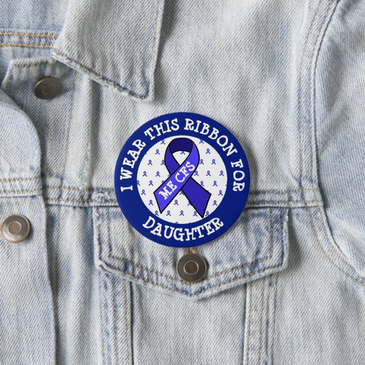 ME/CFS Syndrome Awareness Ribbon Button (In situ)