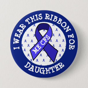 ME/CFS Syndrome Awareness Ribbon Button