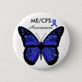 ME/CVS Awareness Butterfly-Button Ronde Button 5,7 Cm (Voorkant)