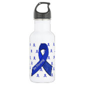 ME/cvs blauw bewustzijnslint voor chronische vermo Waterfles (Voorkant)