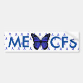 ME/cvs Blue Awareness Ribbon Bumpersticker (Voorkant)