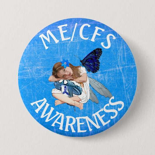 ME/CVS Chronic Fatigue Syndrome Awareness Button (Voorkant)
