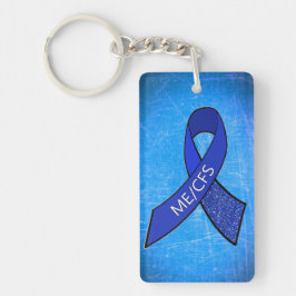 ME/cvs Chronische Vermoeidheid Blauwe Ribbon Sleut Sleutelhanger