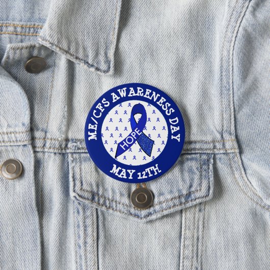ME/CVS Syndroom Awareness Day 12 mei Ribbon Button (In situ)
