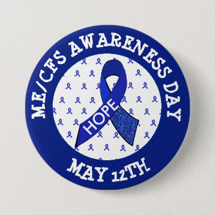 ME/CVS Syndroom Awareness Day 12 mei Ribbon Button