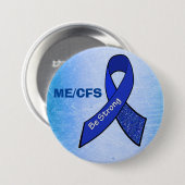 ME/cvs "Wees sterk" blauw bewustzijnslint Ronde Button 7,6 Cm (Voorkant /achterkant)