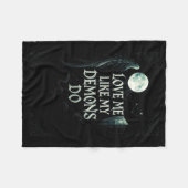 Me Do Like Demons Gothic Moon Fleece Deken (Voorkant (Horizontaal))