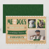 Me en Mijn Kerstkaart van Honden 5x7 (3 Foto's) (Voorkant / Achterkant)