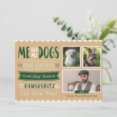 Me en Mijn Kerstkaart van Honden 5x7 (3 Foto's) (Staand voorkant)
