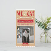 Me en Mijn Kerstmis 4x8 Photocard van de Kat Feestdagenkaart (Staand voorkant)