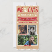Me en Mijn Kerstmis 4x8 Photocard van Katten (3 Feestdagenkaart (Voorkant)