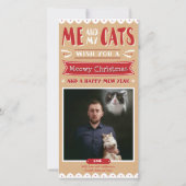 Me en Mijn Kerstmis Photocard van Katten (1 Feestdagenkaart (Voorkant)