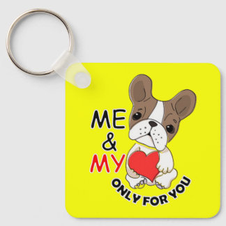 ME EN MY LOVE_Metal Sleutelhanger Oval Yellow-4
