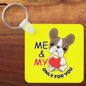 ME EN MY LOVE_Metal Sleutelhanger Oval Yellow-4 (Voorkant)