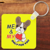ME EN MY LOVE_Metal Sleutelhanger Oval Yellow-4 (Achterkant)