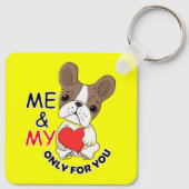 ME EN MY LOVE_Metal Sleutelhanger Oval Yellow-4 (Achterkant)