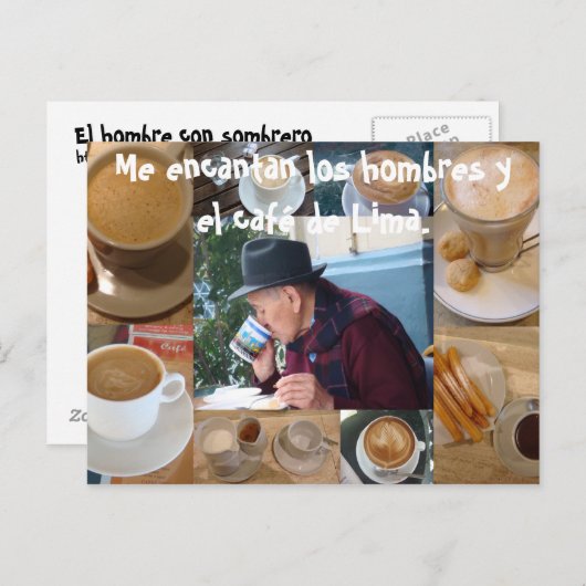 Me Encanta el Cafe Briefkaart (Voorkant / Achterkant)