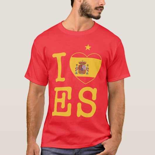 Me encanta España con una estrella T-shirt (Voorkant)