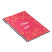 Me encanta la música espresso rosa. notitieboek (Rechterzijde)